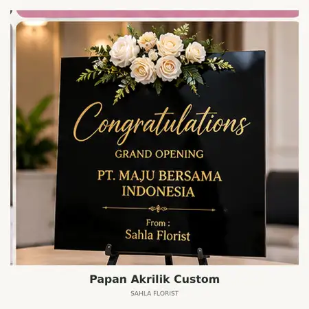 Papan Bunga Akrilik Alor